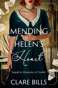 Cover for Mending Helen's Heart - woman dressed in green gown