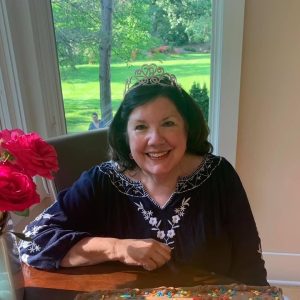 Clare in blue blouse